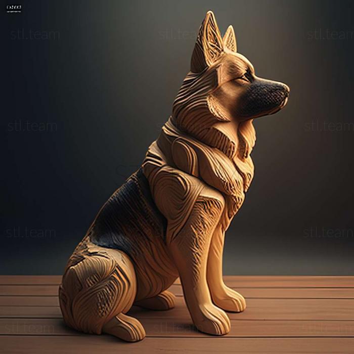 3D model Picardy Shepherd dog (STL)